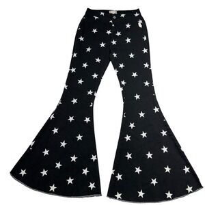 NEW Altar'd State Womens Black White Star Flare Bell Bottom Jeans Sz M 27x33